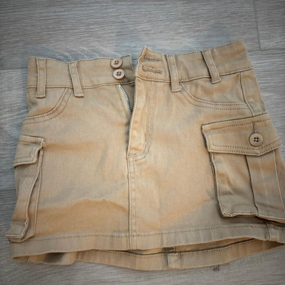 SHEIN Women's Tan and Cream Skirt